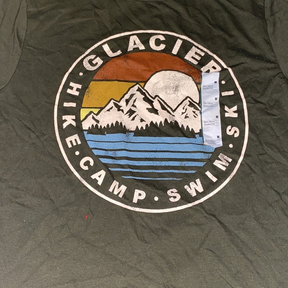 🎁GOODFELLOW & Co. Green Glacier Camp Graphic Short Sleeve Tee - Picture 3 of 3